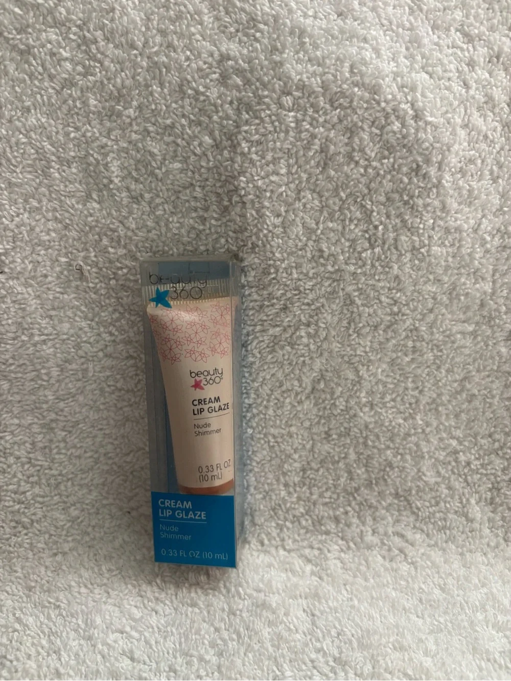 New beauty 360 crème lip glaze shade nude shimmer